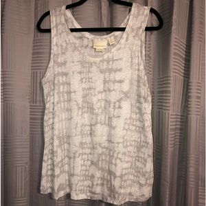 Grey linen tank top large